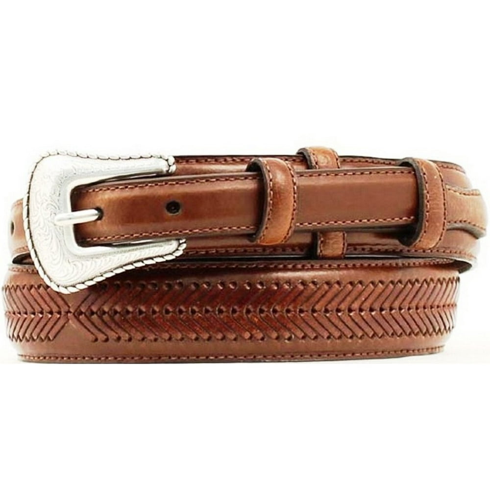 Nocona Nocona Western Belt Mens Leather Top Hand Ranger Cedar