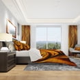 thumbnail image 3 of Designart 'Golden Leaf' Modern & Contemporary Duvet Cover Set, 3 of 4