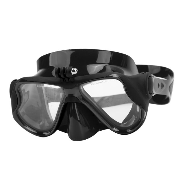 Máscara de Buceo Con Cámara de Acción, Gafas de Natació Profesionales Con Soporte para Cámara, Máscara de Buceo Antivaho de Vidrio Templado para Esnórquel, Natación,
