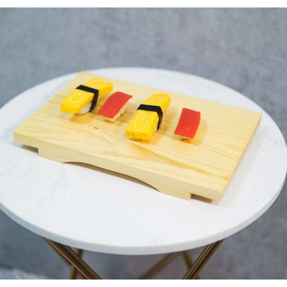 Traditional Japanese Sushi Geta Bamboo Wood Restaurant Serving Plate Tray 10.75"