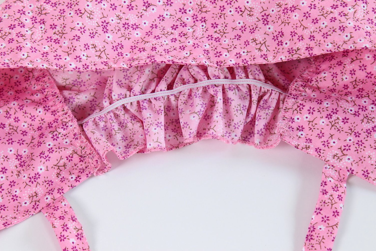 Making Believe Girls Classic Calico Pioneer Bonnet - 4-8 Years - Pink