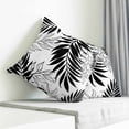 thumbnail image 4 of Throw Pillow Covers 20x20 Inch, Black Leaves Decorative Pillow Cases for Couch Sofa Bed, Abstract Modern Geometric Lines Simple Art Cotton Linen Square Home Decor Pillowcases with Hidden Zipper, 4 of 7