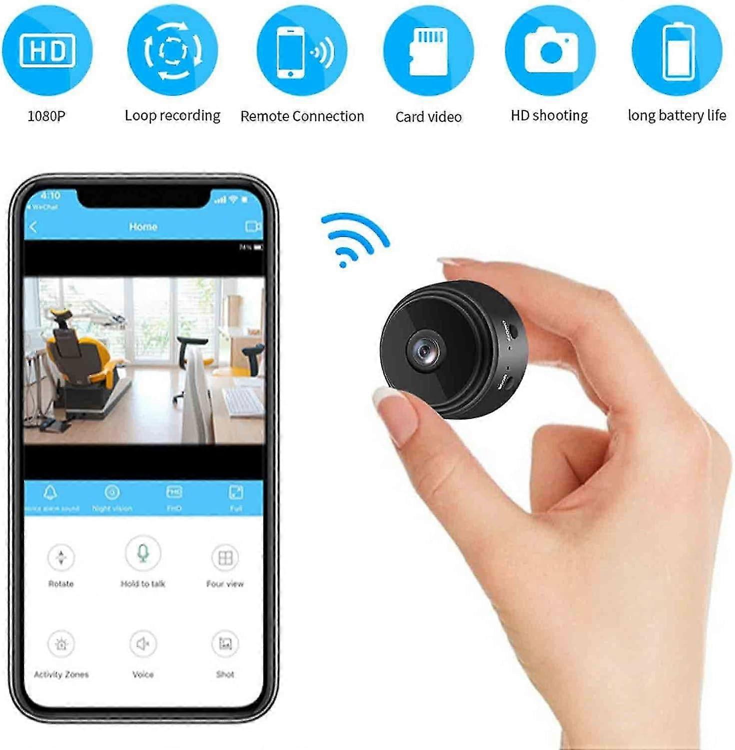 Wireless Bluetooth Magnetic Backup Camera, Backup Car Camera Rear View Screen Monitor System（Memory card not included）