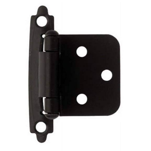 Liberty Hardware H0103AZ-FB-O3 Flat Black Self Closing Overlay Hinge