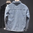 thumbnail image 3 of Abrigo vaquero para hombre, chaqueta vaquera japonesa retro de otoño, ropa holgada para hombre, ropa de abrigo desgastada al precio más bajo, estética de marca nueva, 3 of 4