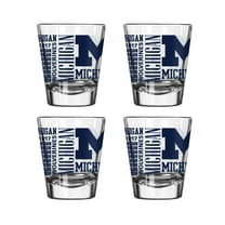 Logo Brands Michigan Wolverines 4-Pack 2oz. Shot Glass Set