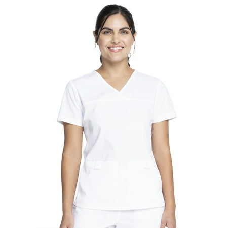 

Cherokee Workwear Professionals Women s Scrubs Top V-Neck Knit Panel WW2968