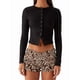 thumbnail image 2 of Blusas de Larga para Mujer, Cárdigan Ligero de Otoño, Camisetas para Salir, Blusas Acanaladas con Botones, Lindas y A Negro M, 2 of 10