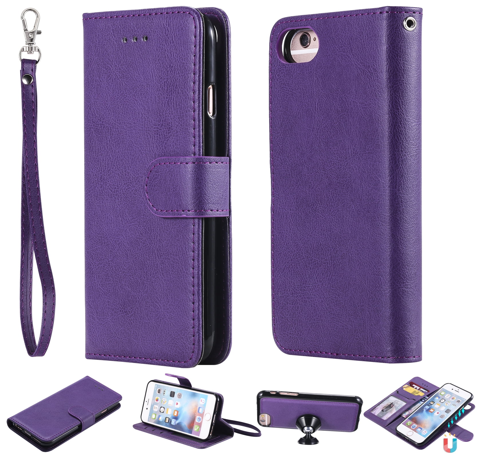 iPhone 6/6S Case Wallet, iPhone 7/8 Case, Allytech Premium Leather Flip ...