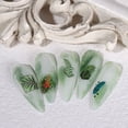 thumbnail image 2 of Pegatinas de uñas de flores en relieve 5D para uñas acrílicas, 6 hojas de pegatinas de uñas de flores grabadas para mujeres, 10,5*6,8 CM, 2 of 6
