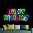 thumbnail image 4 of Handmadetneonsign Happy Birthday Neon Sign, Birthday Party Wall Art Decor, Birthday Party Wall Decor, 4 of 5