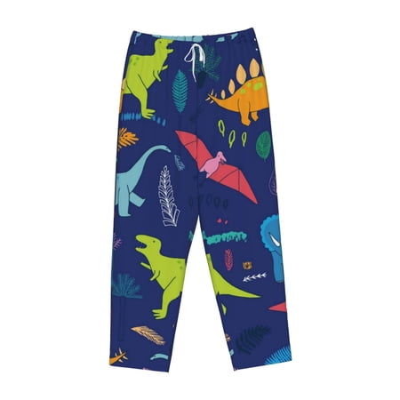 Kdxio Women s Comfy Stretch DinosaursPrint Drawstring Pajama Pants-Small