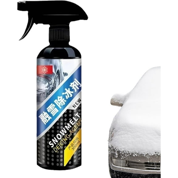 Car Windshield Snow Melting Coating Spray, with Safe and Non-Damaging, 300ml, Automotive Ice Remover, Snow Removal Spray, Fast Ice Melting, for Trucks, Suvs, Cars(1Pcs)