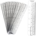 thumbnail image 1 of Pack Clear Ruler Bookmark Plastic Binder Divider A5 Straight Ruler Page Markers Today Planner Page Finders for A5 6 Ring A5-10pcs Clear, 1 of 1
