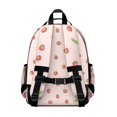 thumbnail image 3 of Strawberry and Dot Pink Pattern Cute School Backpack Bag for School with Padded Back and Adjustable Shoulder Straps 15.25"x11.5"x5.25", 3 of 5