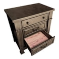 thumbnail image 5 of Furniture of America Northfield 3-Drawer Solid Wood Nightstand with USB Port, Dark Walnut, 5 of 17