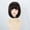 black, variant on Women Bob Wig with Blunt Bangs Heat Resistant Synthetic Hair Cosplay Party Wig