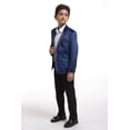 thumbnail image 1 of Elie Balleh Navy Super Fine Solid Velvet Boy's Blazers Sports Coat Jacket, 1 of 1