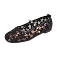 thumbnail image 3 of Jamicy Women's Ballet Flats Polka Dots Mesh Bowknot Pointed Toe Ballerina Flats Closed Toe Soft Sole Comfortable Loafers Casual Work Shoes, 3 of 8