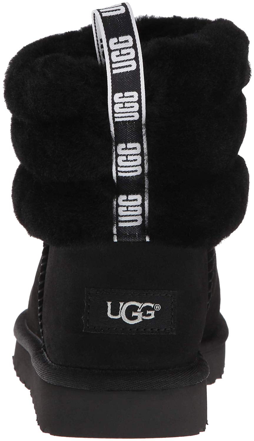 ugg fluff mini quilted logo boot pink