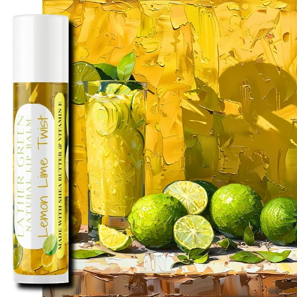 Lemon Lime Twist Natural Lip Balm, Pack of 3 by LatherGreen