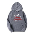 thumbnail image 1 of Sudadera con capucha para hombre, informal, con estampado navideño, de manga larga, tipo blusa, 1 of 5