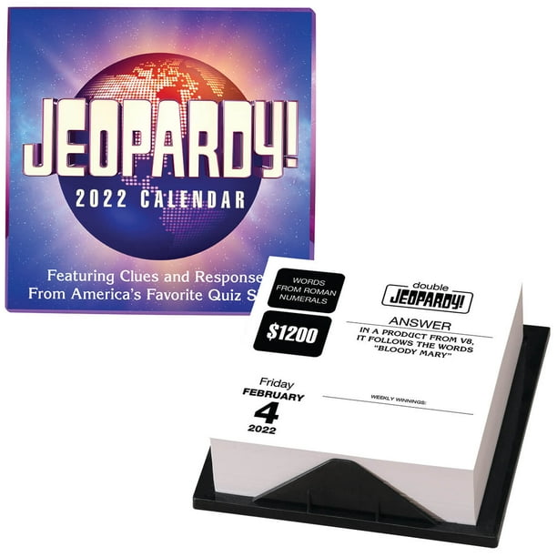 Jeopardy Calendar 2023 Jeopardy! 2022 Calendar - Walmart.com