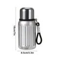thumbnail image 3 of Beautynvta Stainless Steel Insulated Water Bottle, 316 Stainless Steel Water Bottles for Sports and Travel, Portable Leakproof Water Bottle, Keeps Drink Cold and Hot, BPA Free, Silver, 3 of 6