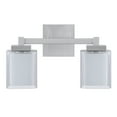 thumbnail image 4 of Aspen Creative 62326, Bathroom Vanity 2 Lights Fixture 15"W x 9"H x 5-3/4"E. Satin Nickel Finish, Bulb Not Included, 4 of 7