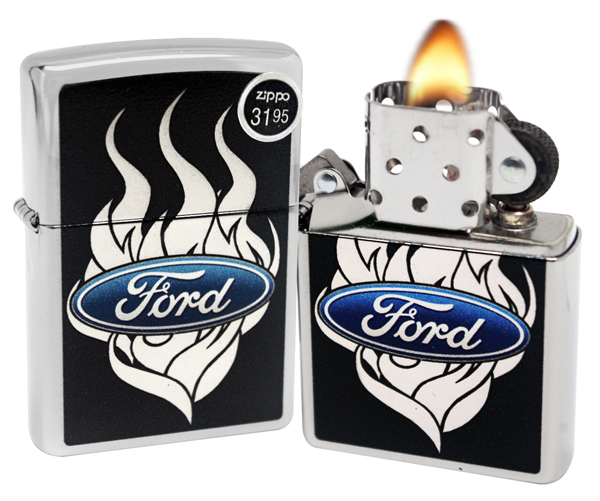 Zippo Lighters 11822 Ford Flames Windproff Lighter