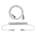 thumbnail image 2 of Price Drop,Mechanical Keyboard Cable Coiled Type-C USB Aviation Connector Spring Wire Desktop Computer Plug Decoration Accessory,Vsgery,White, 2 of 3