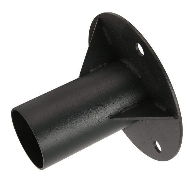 Chain Link Fence Pole Floor Flange, Steel Floor Flange Base, Heavy Solid Fence Post Concrete Mount, Flange Holder Support Bracket for Holding Fence, Mailbox, Flag Round Posts