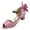 Pink, variant on UngA Kids Sandals Girls Girls Low Heels Dress Shoes Flower Girl Sandals Wedding Party Princess Shoes for Toddler Little Kid Big Kid Girls Dance Shoes(Silver,Size 1)