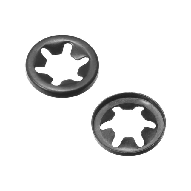 Unique Bargains Rondelles Starlock, Kit de Clips de Fixation à Dents Internes M5.5x11.2 100 Pcs