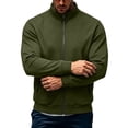 thumbnail image 6 of Eygvbb Men's Full Zip Jacket with Stand Collar Side Zipper Pockets Long Sleeve Casual Coat for Daily Commute Work and Outdoor Activities, 6 of 8