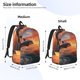 thumbnail image 2 of Balery Sunset Dancing Dolphin B Mochila Clásica Impresa Básica para Viaje, Mochila Escolar Resistente al Agua, Mochila de Lona con Correas Ajustables-Medium, 2 of 5