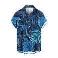 thumbnail image 4 of ZRGHAOYLQ Mens Hawaiian Shirts Short Sleeve Button Up Beach Shirts Tropical Summer Palm Leaf Graphic Tees Mens Plus Size Big and Tall Tshirts for Holiday Vacation, 4 of 6