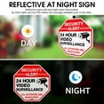 thumbnail image 7 of Faittoo Security Video Surveillance Sign - 2-Pack 12"x12" Reflective Rust-Free Aluminum, 36" Outdoor Stake, Red/Black/White, 7 of 7