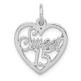 thumbnail image 1 of 14K White Gold Sweet 15 Charm, 1 of 2