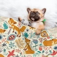 thumbnail image 3 of Yiaed Whimsical Fox Floral Garden Print Dog Blankets-Cat Blanket Washable for Couch Protection,Puppy Blanket, Soft Plush Reversible Throw Furniture Protector-Small, 3 of 8