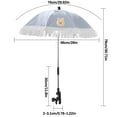 thumbnail image 3 of Stroller Umbrella Parasol Foldable | Adjustable Clamp Sun Shade for Pram Pushchair Beach Chair Trolley Wheelchair Travel | 1 Pack Portable Protection Clip, 3 of 8