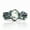 Black Gold Plated, variant on 1.5CT Oval Shaped Moss Agate Ring Set Natured - Inspired Bridal Set, Engagement Gifts For Her, Emerald Stacking Jewelry