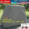 Waterproof 4 Passenger Golf Cart Taupe Cover , Fit EZ Go , Club Car Cart Gray
