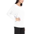 thumbnail image 3 of MOA Collection Women's Essential Dolman Sleeve Boat Neck Top (S-3XL), 3 of 4