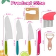 thumbnail image 2 of Jokapy 7 Pcs Wooden Kids Kitchen Knife Sets, Toddler Kitchen Tools, Pink, 2 of 8