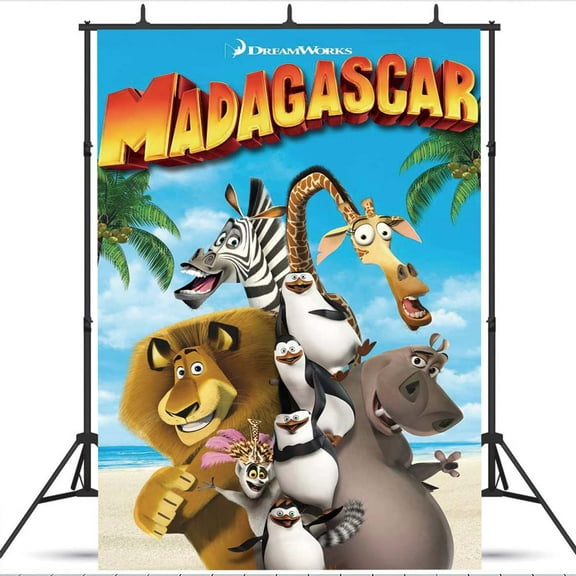 Madagascar school Background Wall Decor Taspestry Poster Banner Backdrop Party Supplies