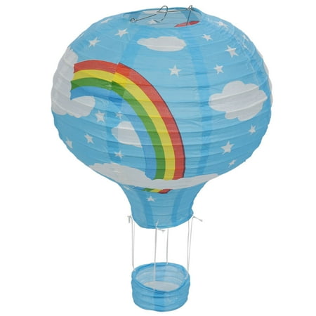 

12inch Hot Air Balloon Paper Lantern Lampshade Ceiling Light Wedding Blue Rainbow