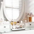 thumbnail image 6 of Subekyu Toothbrush Holder,Bathroom Counter Organizer,5 Compartments Multifunctional Storage for Cosmetic,Toothbrush, Razor Holder ,Marble White, 6 of 8