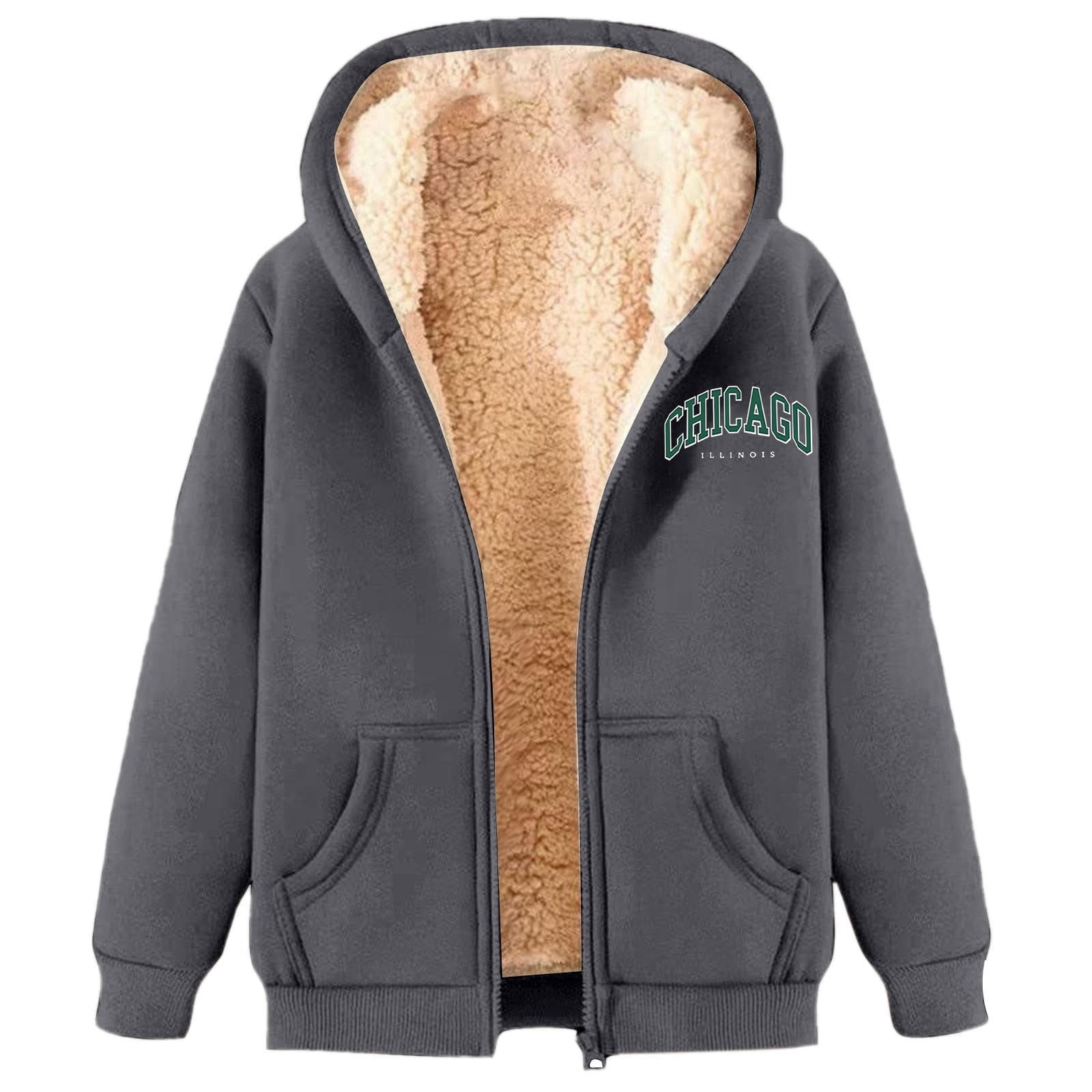 Men's And Women's Sports Winter Casual Same Style Autumn And Winter Fashion Same Style Casual Printed Sports Winter Coat With Zipper Hooded Sweatshirt With Pocket Long Sweatshirts Leggings Women's Zip
