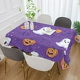 thumbnail image 2 of Yayeee Tablecloths for Rectangular Tables 60 x 120 inch Party Table Cover, Halloween Purple Ghosts, 2 of 6